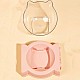 Πλαστικό κεκλιμένο Μπολ Γάτας Φαγητού & Νερού 13.5*12*8.5cm Ροζ