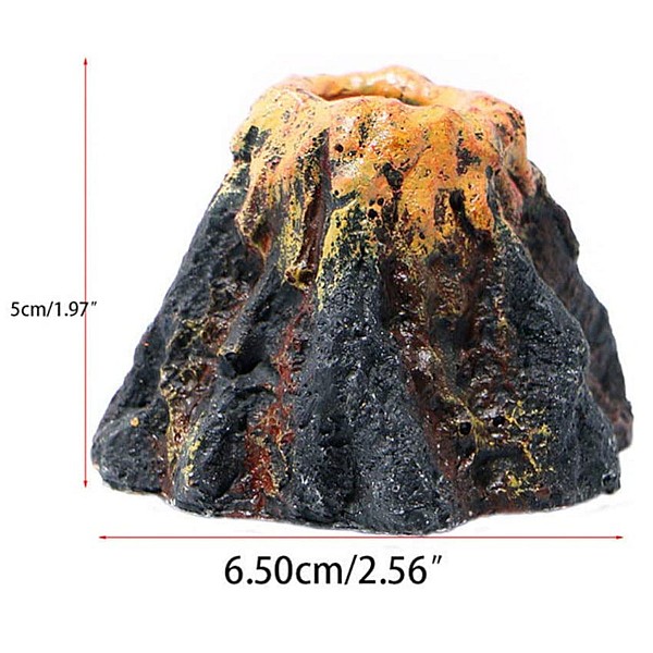 Διακοσμητικό Ενυδρείου Ηφαίστειο Συνδέεται με Αεραντλία 6.5*6.5*Y5cm