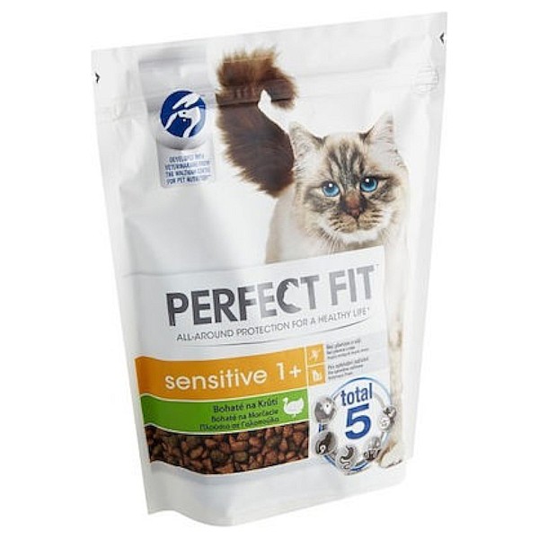 Perfect Fit Sensitive 1+ Ξηρά Τροφή για Ενήλικες Ευαίσθητες Γάτες με Γαλοπούλα 0.75kg 