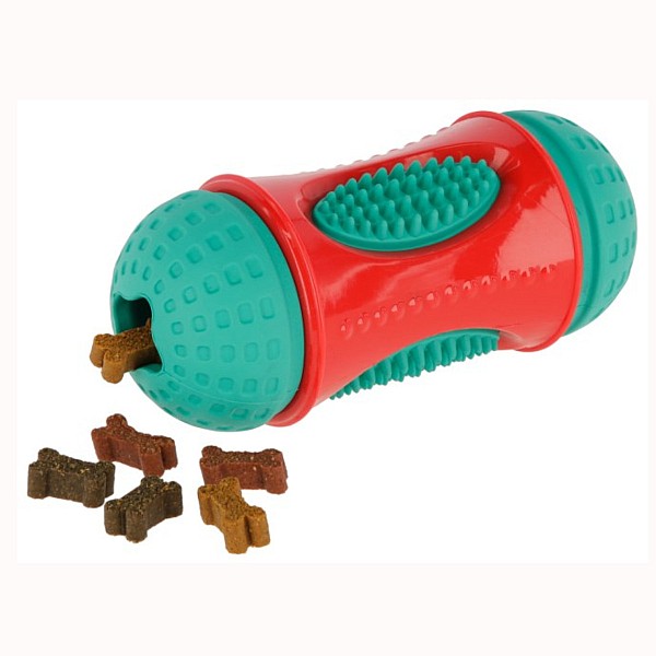 KERBL Παιχνίδι Σκύλου Roll ToyFastic Γεμίζει Λιχουδιές Κόκκινο/turquoise, 13 x 6 cm