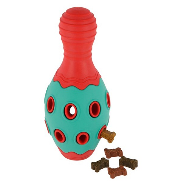KERBL Παιχνίδι Σκύλου Κορίνα ToyFastic Γεμίζει Λιχουδιές Κόκκινο/turquoise, 15 x 6,5 cm