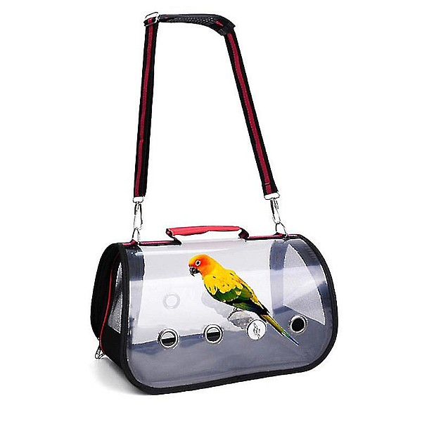 Τσάντα Μεταφοράς παπαγάλου με Κλαδί 25εκ Μ45 * Π23 * Υ26cm Κόκκινη 