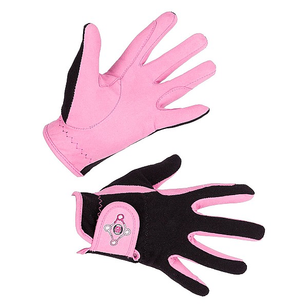 KERBL Παιδικά Γάντια Lilly Ροζ Μαύρο S