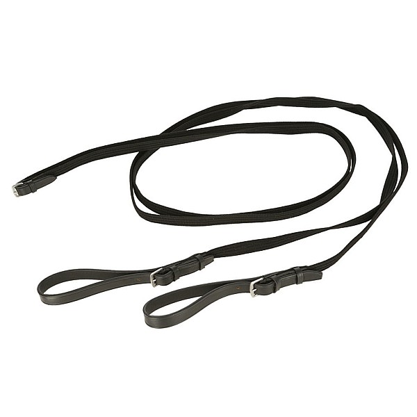 KERBL Web draw reins with split leather loops