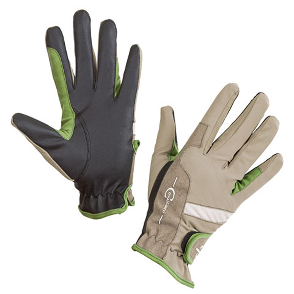 Γάντια Ιππασίας Cora Πράσινο Τριφυλλιού / Φυσικό XL