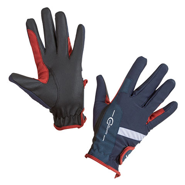 Γάντια Ιππασίας Cora Κόκκινο Ιβίσκου / Σκούρο Μπλε XL