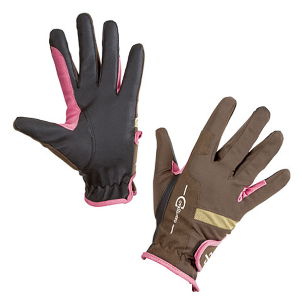 Γάντια Ιππασίας Cora Ξύλο / Σκούρο-Τριαντάφυλλο XL