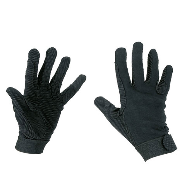 KERBL Γάντια Ιππασίας Cotton Jersey Μέγεθος XS Χρώμα Μαύρο