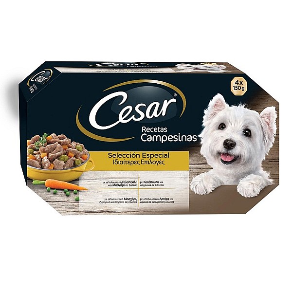 Cesar πολυσυσκευασία Γαλοπούλα Κοτόπουλο  Μοσχάρι Αρνί 4*150gr ΑΝΆΛΩΣΗ ΚΑΤΆ ΠΡΟΤΊΜΗΣΗ ΠΡΙΝ ΑΠΌ 11-24