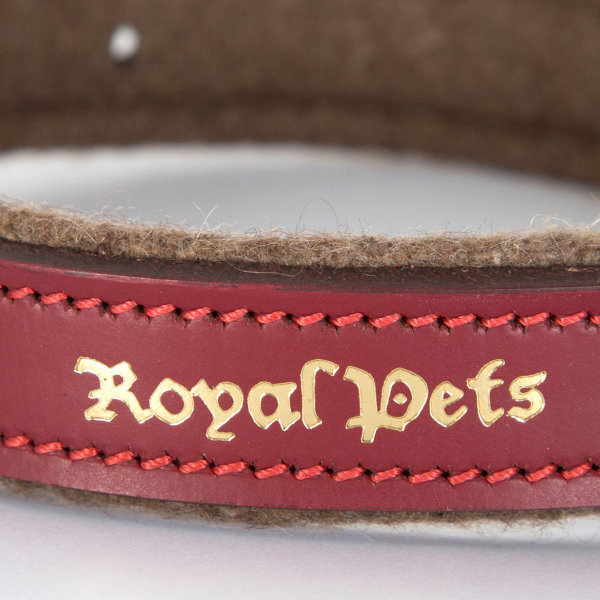 KERBL Περιλαίμιο Βόλτας Σκύλου Royal Pets 25mm x 38-46cm Καφέ Κόκκινο