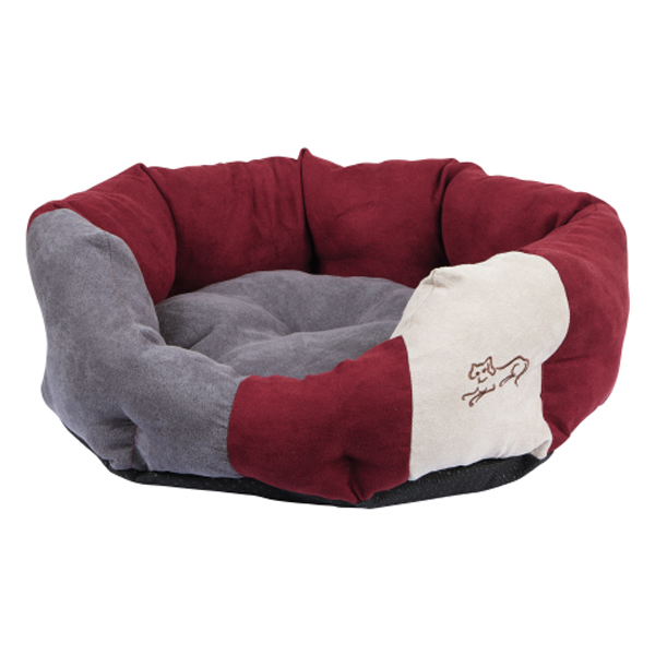 KERBL Βολικό Κρεβάτι Σκύλου Amelie Μήκος 71 cm Πλάτος 64 cm μπορντό / σκούρο γκρι / μπεζ