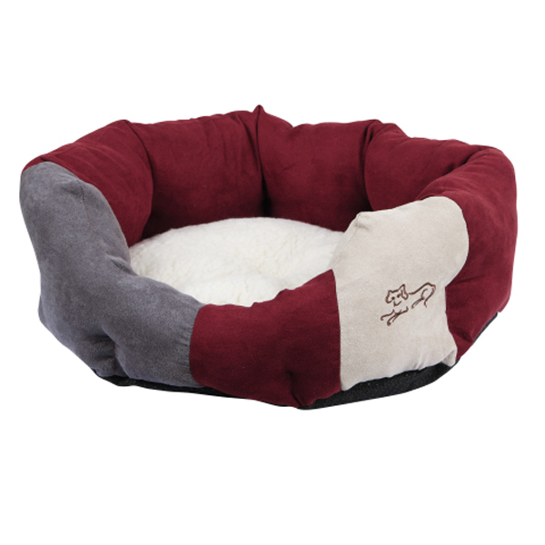 KERBL Βολικό Κρεβάτι Σκύλου Amelie Μήκος 71 cm Πλάτος 64 cm μπορντό / σκούρο γκρι / μπεζ