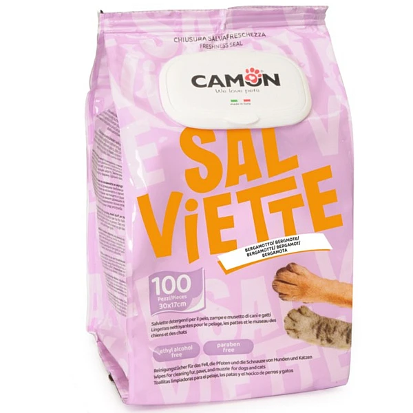 Camon Μαντηλάκια Καθαρισμού 30x17cm Bergamot  με άρωμα Περγαμόντο 100τεμ