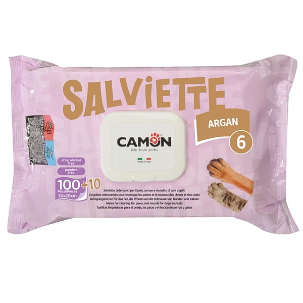 Camon Μαντηλάκια Καθαρισμού 32x20cm 110τεμ με Αργανέλαιο