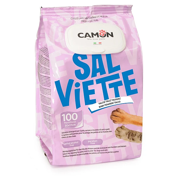 Camon Μαντηλάκια Καθαρισμού 30x17cm Multi Use Baby Powder 100τεμ