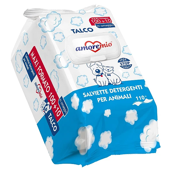 Amore Mio Μαντηλάκια Καθαρισμού 30x20cm Multi Use Baby Powder 110τεμ