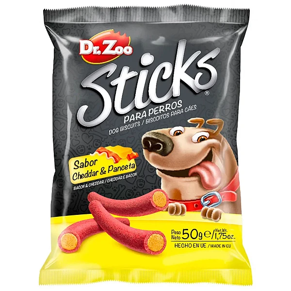 Dr. Zoo Λιχουδιές Σκύλου σε Stick με Γεύση μπέικον και τσένταρ 50gr