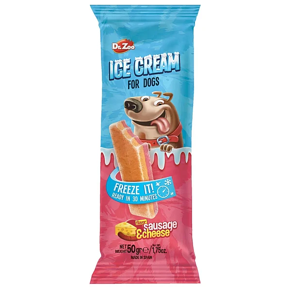 Παγωτό Σκύλου Dr. Zoo Helado με Γεύση Λουκάνικο και Τυρί 50gr