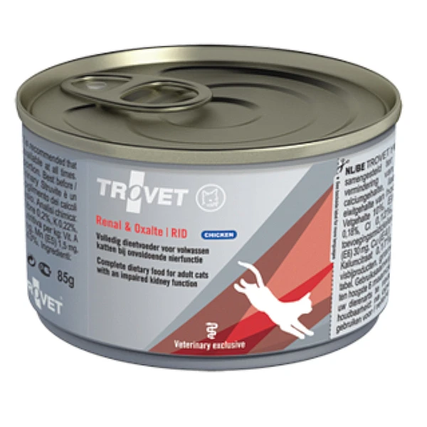 TROVET Κονσέρβα Για γατες RENAL & OXALATE RID ΜΕ Κοτόπουλο 100gr