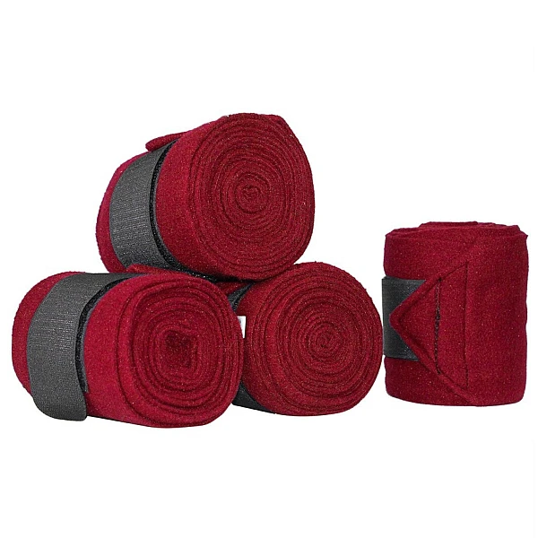 Epigasos Επίδεσμοι Αλόγου Fleece 4 τεμ Μήκος 3m Πλάτος 10cm Maroon