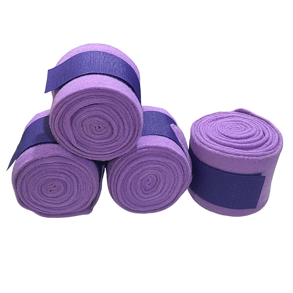 Epigasos Επίδεσμοι Αλόγου Fleece 4 τεμ Μήκος 3m Πλάτος 10cm Μωβ