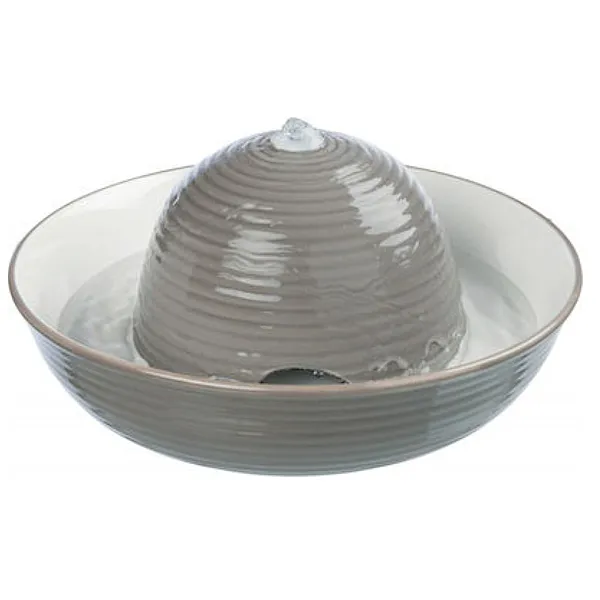 Trixie Κεραμική Ποτίστρα Σιντριβάνι Vital Flow 1.5lt ø28xΥ13 cm  grey/white