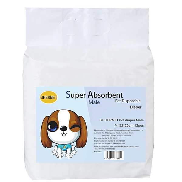 Epigasos Βρακάκια για Αρσενικούς Σκύλους M 12τμχ μεση 28-42cm