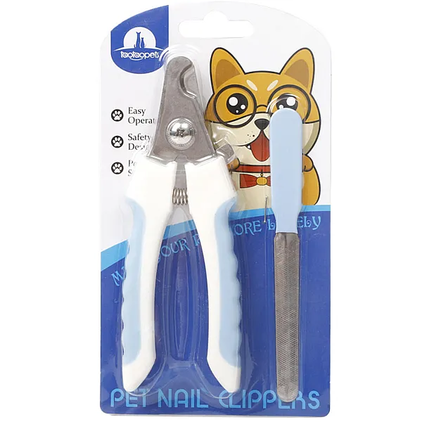 Νυχοκόπτης 12,5cm Και Λίμα 14cm για Σκύλους / Γάτες Μπλέ