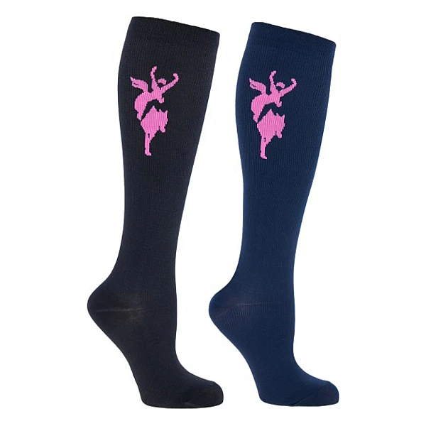 KERBL Κάλτσες Ιππασίας Compression socks Janne 2 ζευγάρια black/dark navy 34- 36