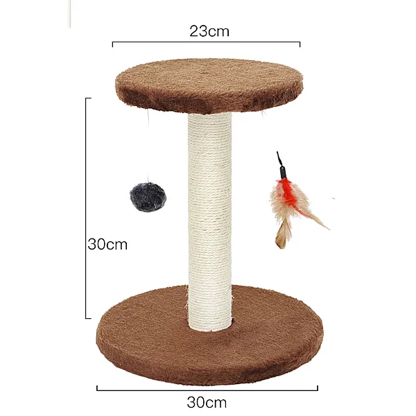 Γατόδεντρο Καφέ 30*30*Υ30cm