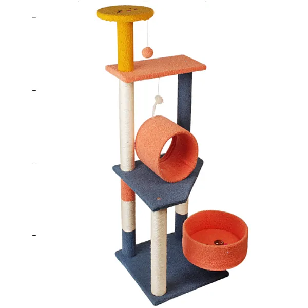 Γατόδεντρο 40*40*Y110cm Μπλε Ροζ Πορτοκαλί