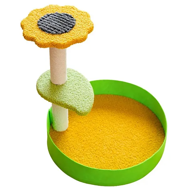 Γατόδεντρο Ηλιοτρόπιο 40*40*Y44cm Κίτρινο Λαχανί