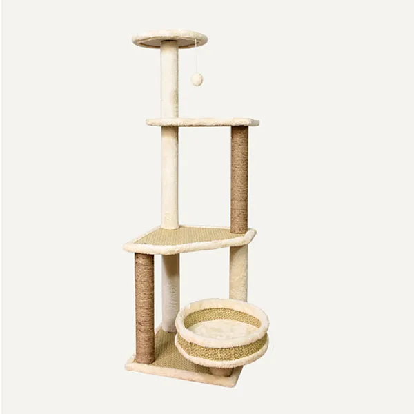 Γατόδεντρο 4 Επιπέδων 40*40*Y118cm Μπεζ
