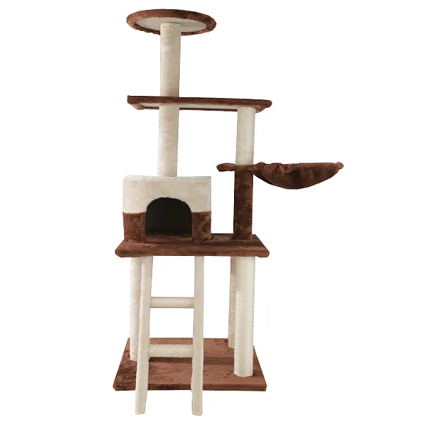 Γατόδεντρο 49*49*Y170cm Καφέ Άσπρο 