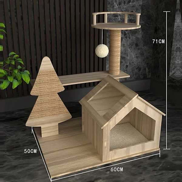 Ξύλινο Γατόδεντρο 50*60*Υ71cm
