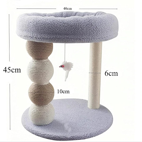 Γατόδεντρο Ανοιχτο Γκρι 41*Y41*41cm
