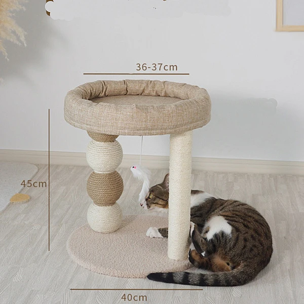 Γατόδεντρο χρώμα καμηλό 40 * 40 * Y45cm