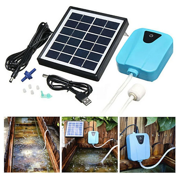 Epigasos Αεραντλία με Φωτοβολταϊκό 2L/min  2* 1800mAh