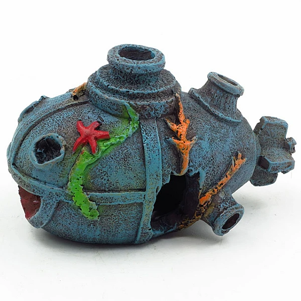 Διακοσμητικό Ενυδρείου Υποβρύχιο Μπλε 11x8x7cm 
