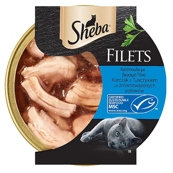Sheba Fillets Kοτόπουλο και Τόνος 60gr