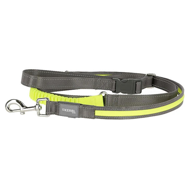 Φωτιζόμενος Οδηγός Σκύλου Jogging Light & Reflex grey / neon yellow 250cm 25mm