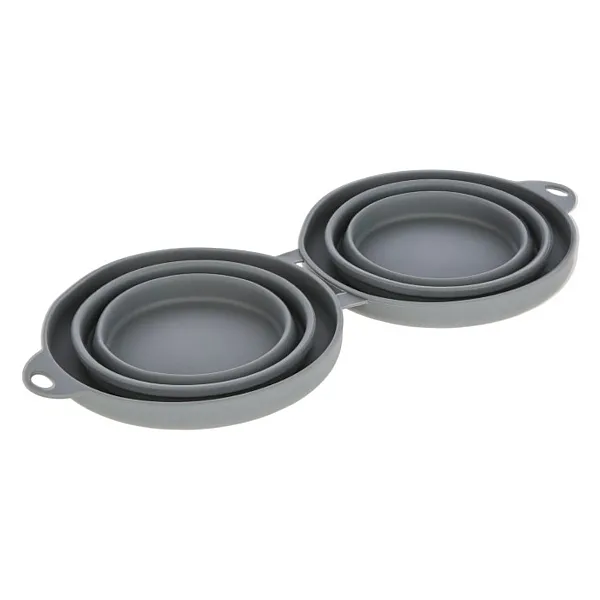 KERBL Μπολ Ταξιδιού Σιλικόνης (Πτυσσόμενα) 2 x 300 ml  grey