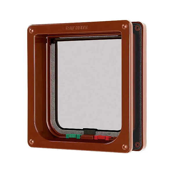 KERBL Pet-Mate® Πόρτα Γάτας 4 Δρόμων Καφέ με Τούνελ Έως 50mm