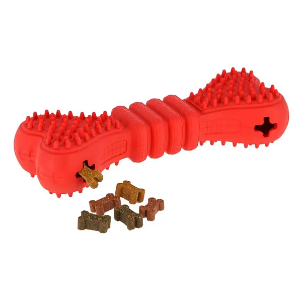 Kerbl Κόκκαλο ToyFastic red Συμπαγές Λάστιχο Μ17xΠ6xΥ4cm Γεμίζει Λιχουδιές 