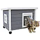 KERBL Σπίτι Γάτας / Μικρόσωμο Σκυλάκι Rustica 57 x 45 x Υ43cm Άσπρο / Γκρι