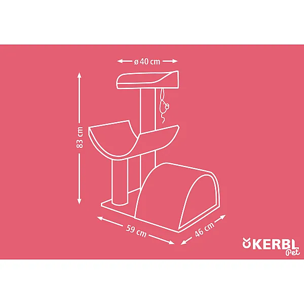 KERBL Γατόδεντρο Safari Καφέ 46x59xY83cm