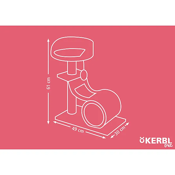 KERBL Γατόδεντρο Safari Air Καφέ 49x30xY61cm