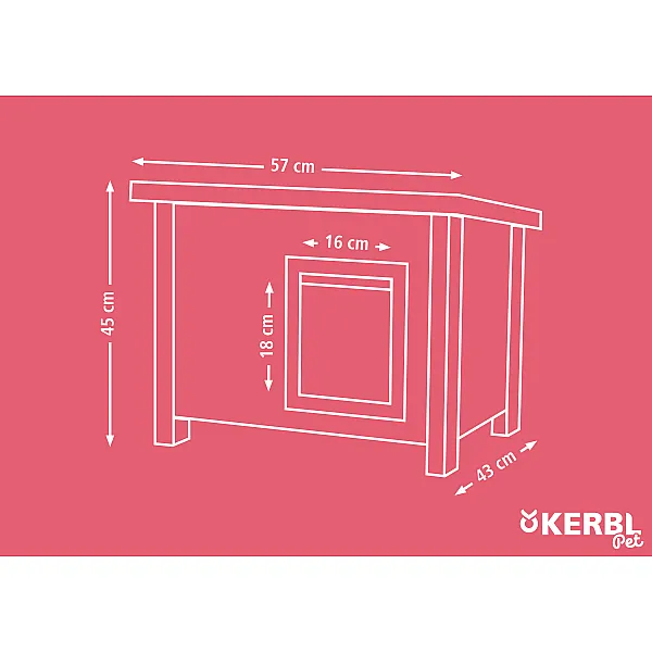 KERBL Σπιτι Γάτας Μικροσωμο Σκυλακι Eli 57x45 xΥ43cm