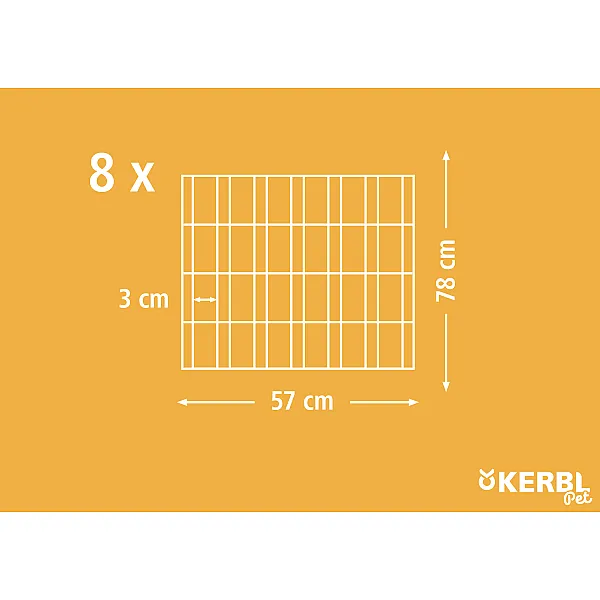 KERBL Πάρκο Κουταβιών και Μικρών Ζώων 456xY78cm