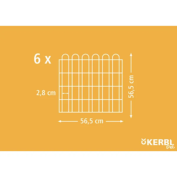 kerbl Συρμάτινο Πάρκο Έξι Πλευρών 56,5 x 56,5 εκ